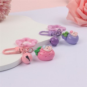 Llaveros de muñecas de frutas coloridas, bonitos dijes de estrella y campana, accesorios para fundas de auriculares y bolsos, paquete al por mayor - Product Image 5