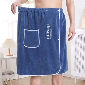 2026 Quick-Dry Plain Dyed 70*140cm Rectangle Bath Skirt Adults Men's Solid Color Shower Wrap-around <b>Beach</b> Towel - Product Image 4