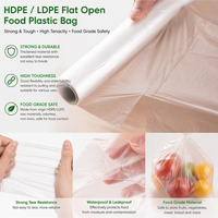 Sac en plastique transparent HDPE/LDPE de qualité alimentaire, personnalisable, écologique, prix usine, pour poissons et légumes surgelés, vente en gros