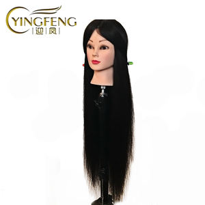 Offre spéciale, formation afro-américaine, Mannequin <span class=keywords><strong>de</strong></span> tressage, cosmétologie, tête d'entraînement avec cheveux humains - Product Image 2