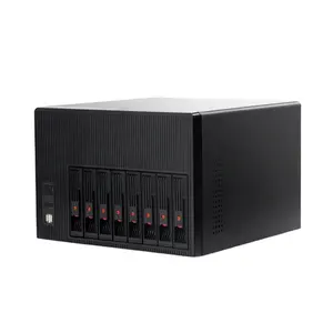 New 8 HDD Hot Swap NAS IPFS Server Chassis Max Support M-ATX 9.6"*9.6" And Below Motherboard For Cloud Date Storage