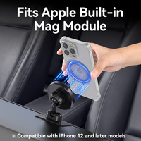 360 °   Support magnétique rotatif pour téléphone de voiture avec base solide compatible MagSafe, en plastique pour coque de smartphone