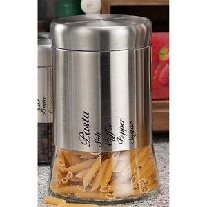 Barattolo di Vetro CM.11.5X18h REC. Bottiglie e Barattoli in Acciaio per Conservazione - Product Image 1