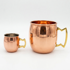 Solid Copper 16 oz <b>Mug</b> And 2oz Shot <b>Mug</b> <b>Set</b> - Product Image 2