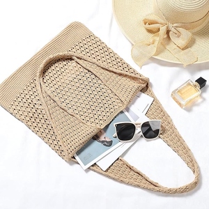 Bolso de Hombro Casual Personalizado para Mujer, Plegable, Tipo Hobo, de Ganchillo, de Malla para <span class=keywords><strong>Playa</strong></span>, para Viajes y Compras - Product Image 3