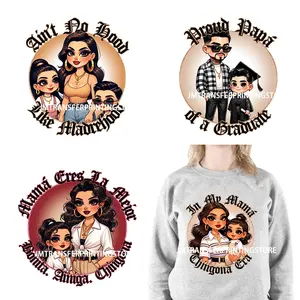 Planchado No soy una mamá normal Soy una mamá <span class=keywords><strong>Chingona</strong></span> Latina Mexican Proud Papa Graduate Chicano DTF Transfer Stickers para ropa - Product Image 1