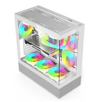 Most Popular Atx Gaming case Full View Glass case Computer Box for Pc with 10pcs RGB Fans Gaming Computer case