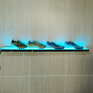 Tường Gắn Điều Khiển Từ Xa RGB Color Changing LED Thắp Sáng Bar Kệ Rượu Thủy Tinh Kệ Trưng Bày Sáng Lên Giày Hiển Thị Kệ - Product Image 2