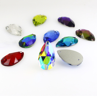 Cristaux Dongzhou, strass à dos plat en forme de goutte d'eau, perles de cristal en vrac pour accessoires de couture DIY, vente en gros