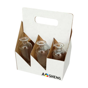 Hộp carton đựng 6 lon bia in ấn tùy chỉnh bán buôn có tay cầm, dùng để trưng bày và vận chuyển - Product Image 3