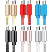 Cargador Rápido USB C PD 3A 60W, Cable de Carga y Datos USB Tipo C con Cubierta de Nailon y Aleación de Aluminio para Teléfonos (12 Meses de Garantía)