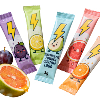 Sachet vide personnalisé pour boissons énergétiques, suppléments d'électrolytes, liquides, miel, gels énergétiques, emballage thermoscellable