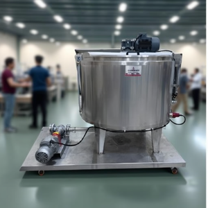 Réservoir de préparation de produits mobiles, monté sur skid, clé en main, avec pompe mélangeuse et commande, machine industrielle pour la production de cosmétiques - Product Image 3