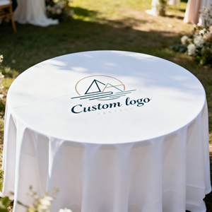 Bán buôn 200cm đường kính hiện đại dệt kim Khăn trải bàn in nhiều màu sắc cho khách sạn đám cưới Jacquard thêu mẫu - Product Image 5