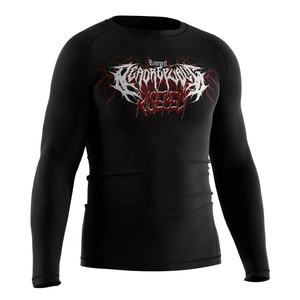 Rashguard d'entraînement industriel extrême à séchage rapide, haute résistance, extensible, UPF50+, avec lettrage inspiré du rock - Product Image 3