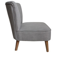 Fauteuil individuel en tissu avec pieds en bois pour la maison, idéal pour la vente en gros