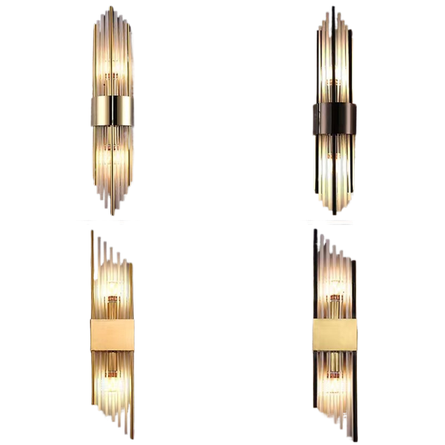 Nordic Light Luxury Crystal Wall Lamps, Living Room TV Background, Bedroom, Staircase, Corridor, Bedside Ambient Lighting
