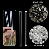 Tube d'emballage PC transparent avec couvercle pour flotteurs de pêche, disponible en usine pour exposition