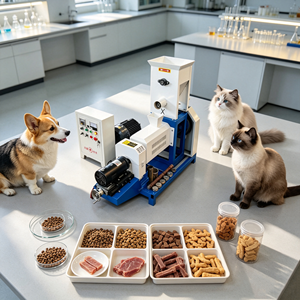 Neue Automatische Extruder-Maschine für Mini-Fischfutter, Schwimmfutter, Hunde- und Katzenfutter, Nassfutter für Vögel und Haustiere, 2 Walzen, Hohe Effizienz 40kg/h - Product Image 1