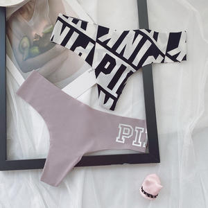 กางเกงชั้นในจีสตริงเซ็กซี่ของผู้หญิง,กางเกงชั้นในไร้รอยต่อสีชมพูสีเขียวชุดชั้นในผ้าวิสคอสสำหรับผู้หญิงปี0454 - Product Image 3