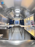 Camion de restauration mobile en acier inoxydable poli, camion de restauration personnalisé pour restaurant, café, entreprise de snacks