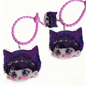 Nouveau porte-clés OEM personnalisé en plastique, mignon, mini miroir cosmétique portable, breloque pour maquillage - Product Image 2