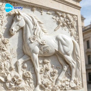 Relieve <span class=keywords><strong>de</strong></span> Animales en Mármol Tallado a Mano OEM, Mural Artístico 3D <span class=keywords><strong>de</strong></span> Alta Calidad para Decoración Interior <span class=keywords><strong>de</strong></span> Villas, Salas <span class=keywords><strong>de</strong></span> Estar y Pasillos - Product Image 6