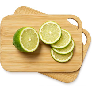 Tabla de cortar de bambú rectangular, color madera natural, madera maciza, tabla de preparación de alimentos para cocina, hotel, café, té - Product Image 1