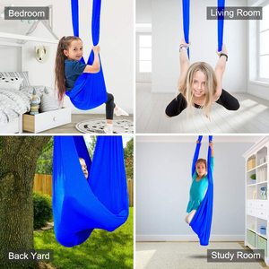 Hai lớp Reversible Hồng grey trị liệu võng cho trẻ em tự kỷ ADHD aspergers Nylon cho Cắm Trại Đi Bộ Đường Dài phần cứng bao gồm - Product Image 2