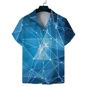 Camicia Hawaiana Vintage <span class=keywords><strong>Aloha</strong></span> da Uomo, Manica Corta Estiva con Stampa Palme, Traspirante, in Maglia, Stile Casual e Ampio, ODM - Product Image 5