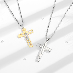 Merryshine 925 <span class=keywords><strong>plata</strong></span> esterlina mujeres Jesucristo Cruz <span class=keywords><strong>de</strong></span> Caravaca colgante collar <span class=keywords><strong>para</strong></span> hombres - Product Image 2