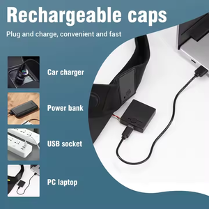 Linx spécial <span class=keywords><strong>casque</strong></span> sans fil outils d'éclairage nocturne rechargeable extérieur ombre Led casquettes avec pour courir équitation jouer au ballon - Product Image 6