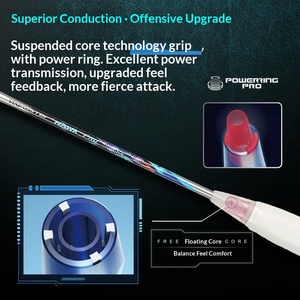 Racchetta da Badminton in Fibra di Carbonio Originale Victor, Modello Small Falcon Offensive, HAWK PRO per Amatori, Leggermente Rigida - Product Image 3