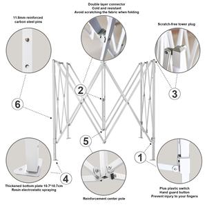 Tente pliante Carpa Toldos <span class=keywords><strong>3x3</strong></span> pour fêtes en plein air - Product Image 4