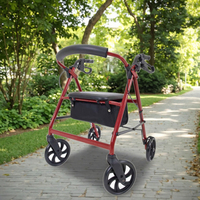 Walker Rollator Aluminium Ringan dengan Kursi yang Nyaman dan Rem yang Tahan Lama