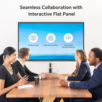 Tableau blanc interactif intelligent 4K UHD de 65 pouces avec écran tactile pour système de réunion en entreprise