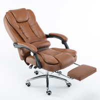 Chaise de bureau ergonomique de direction, design contemporain, cuir synthétique, appui-tête personnalisé, hauteur réglable, pivotant à 360°, acier
