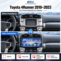 Pour Toyota Hilux/Runner Fortuner : Écran de navigation GPS grand format avec fonction Android Auto, garantie 1 an pour usage automobile