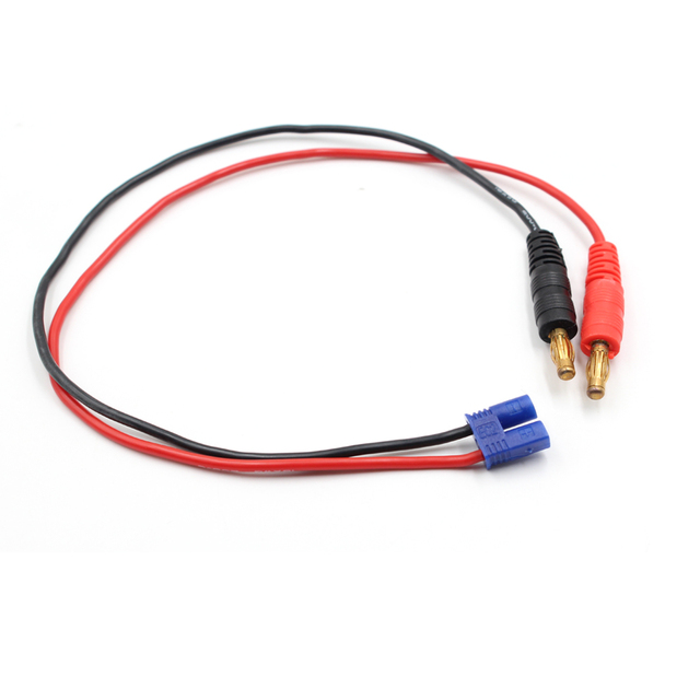 4.0mm Banana Plug to EC5 Copper Adaptor Silicone Charging Cable for RC Car Airplane Power Fast Charge Durable