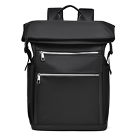 Sac à dos pour ordinateur portable en polyester imperméable, multi-poches, logo personnalisé, pour le bureau, les voyages quotidiens