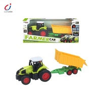Tracteur télécommandé Chengji, jouet de simulation d'ingénierie, rechargeable, 1:16, 27 MHz, camion agricole et remorque à quatre roues motrices