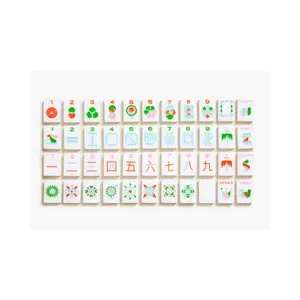 Personalizado Colorido Mini Acrílico Mahjong Set Modern Handmade 160 Peças Acrílico Mahjong Tiles Game Set Decoração Para Festas de Família