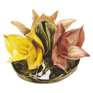 Décoration murale 3D personnalisée <span class=keywords><strong>pour</strong></span> la maison, sculpture florale en porcelaine faite à la main, décor en <span class=keywords><strong>céramique</strong></span>, fausses <span class=keywords><strong>fleurs</strong></span> rouges décoratives <span class=keywords><strong>pour</strong></span> tombe - Product Image 3