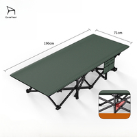 Lit pliant de loisirs en tissu Oxford avec cadre en acier inoxydable pour la relaxation au bureau
