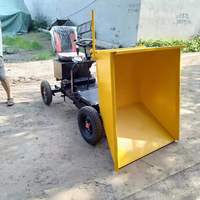Vierrad-Elektro-Asche-Transporter Kleiner Radkipper Selbstfahrend 900kg Ladekapazität Materialtransport 1 Jahr Garantie