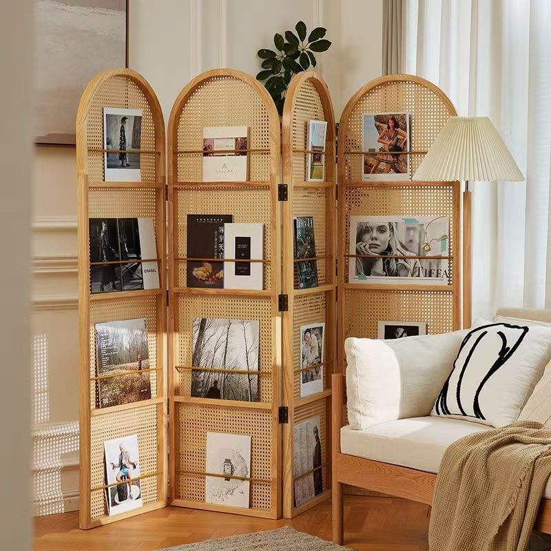 4 piezas, color madera natural - ancho total 200-170 mm de alto