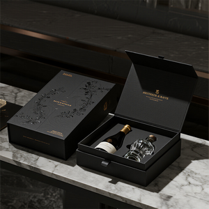 Tùy Chỉnh Sang Trọng Matt Cán Màu Đen Cứng Nhắc Tông Rượu Chai Bao Bì Hộp Cho Whisky Rượu Vang Đỏ Vodka Chai Với Miếng Bọt Biển - Product Image 4
