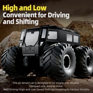 Nouveau camion RC amphibie tout-terrain 4x4 en métal SJY-Q210 2.4G, portée de contrôle 40M, prêt à l'emploi, jouet d'extérieur pour cadeau d'anniversaire - Product Image 5