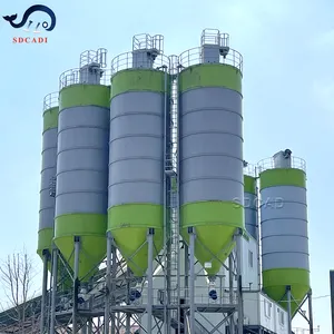 SDCAD Brand Profession Customization 100 150 200 300 500 Ton Storage Bin White Cement Silo For Concrete Batching Plant