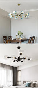 <span class=keywords><strong>Prix</strong></span> de gros faible boule de verre art lustre noir chambre lumière minimaliste moderne - Product Image 4